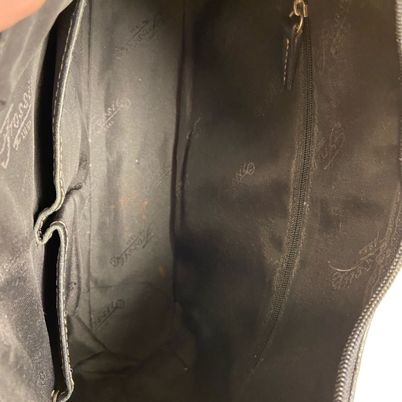 Fossil Black Genuine Leather Shoulder Bag Hobo Purse Zip Top - Picture 11 of 13